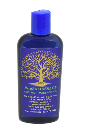 RaphaRub Pure CBD Therapeutic Massage Oil