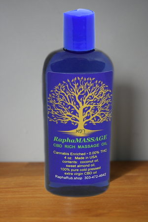 RaphaRub Pure CBD Therapeutic Massage Oil