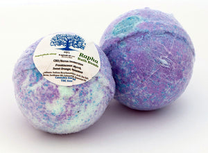
            
                Load image into Gallery viewer, Large bath bombs infused with cannabis, boron, dead sea salts, Epsom salt, shea, coconut, citric acid, baking soda.  
            
        